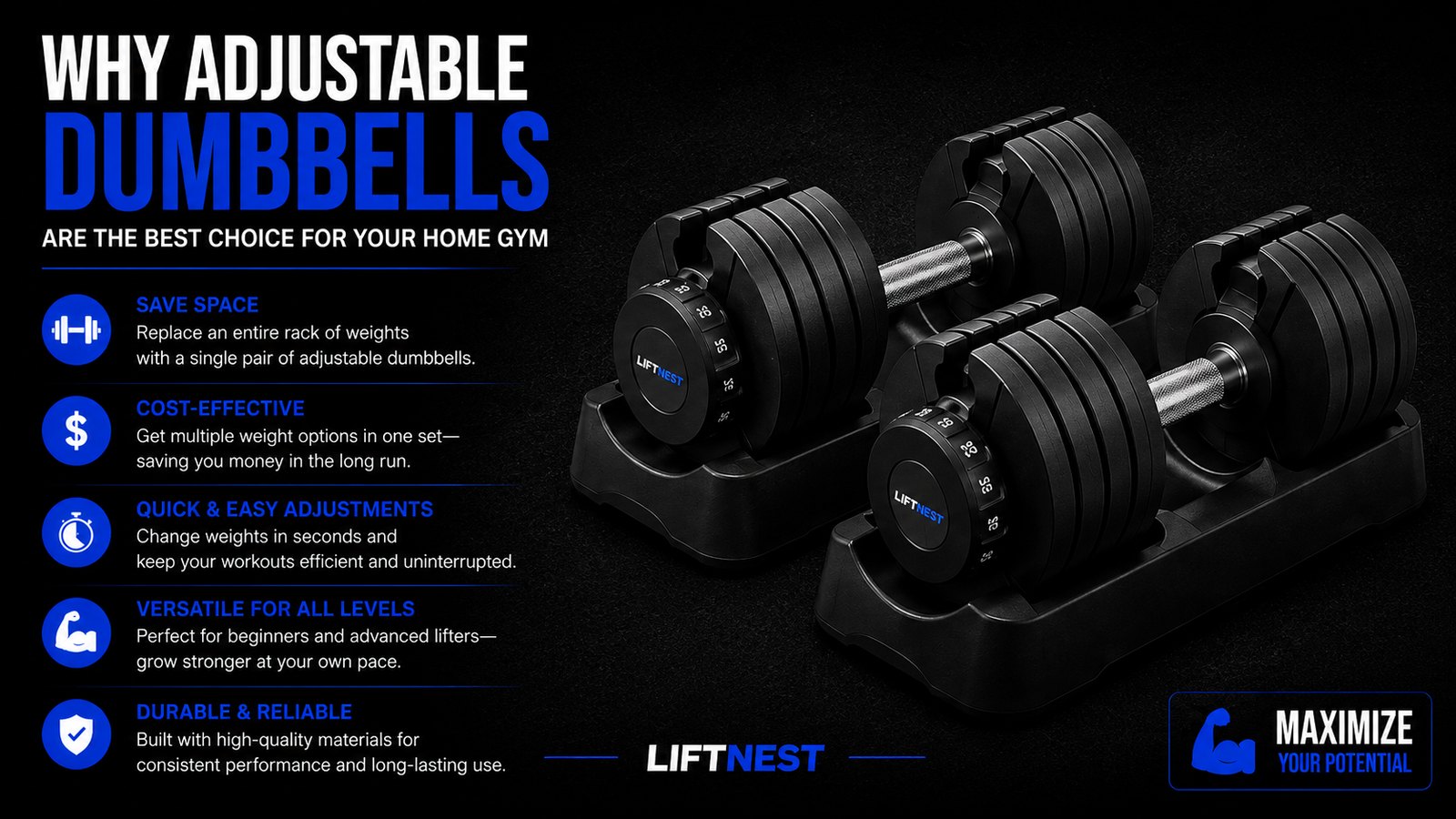 Why Adjustable Dumbbells Are the Best Choice for Your Home Gym