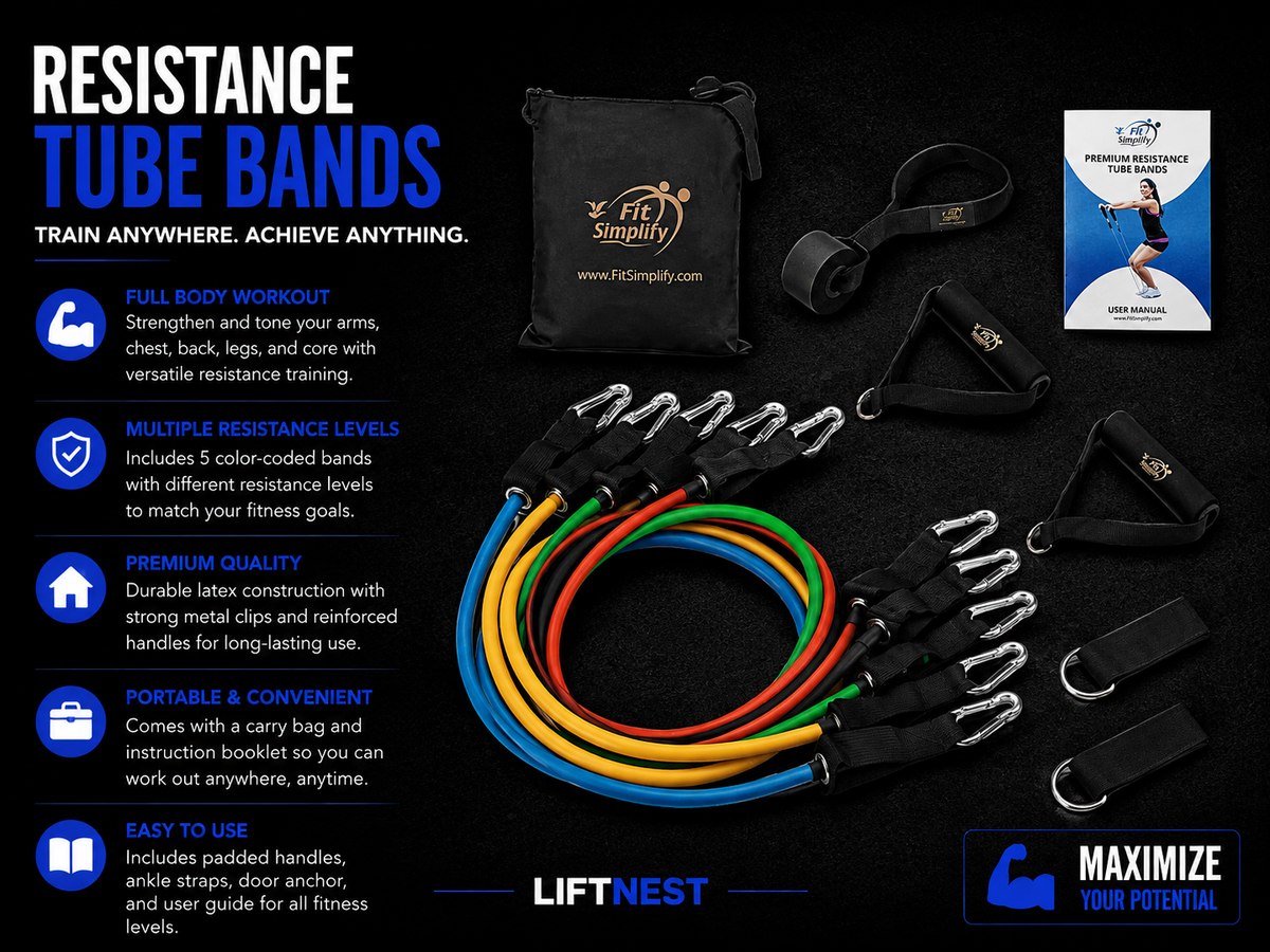 Fit Simplify Resistance Tube Bands 12 Piece Set