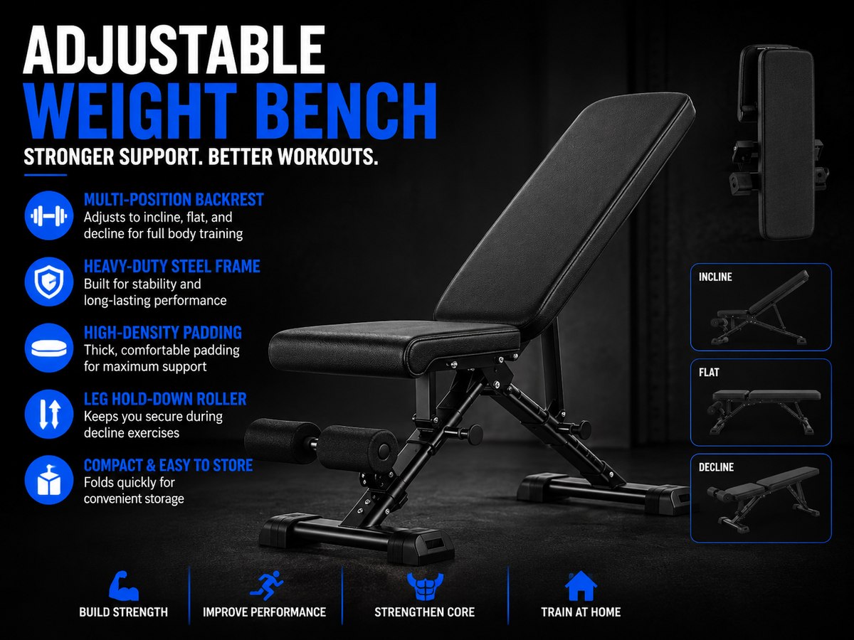 FLYBIRD Adjustable Weight Bench