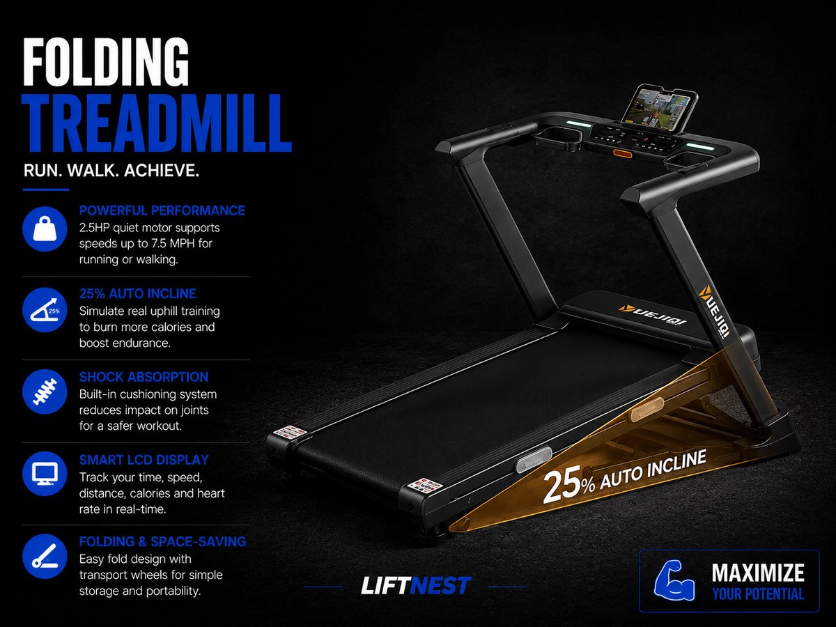 Treadmill with Incline for Home, Office