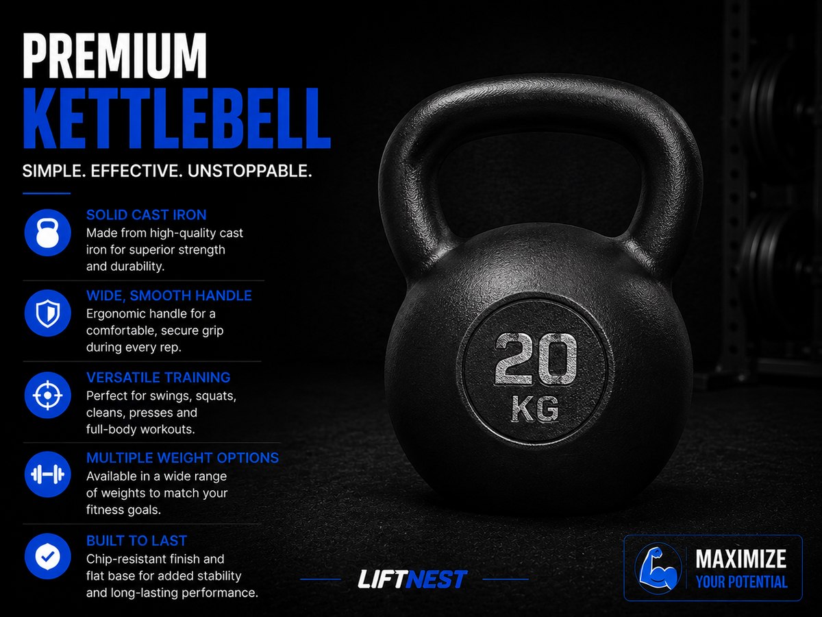 Yes4All Powder Coated Kettlebell
